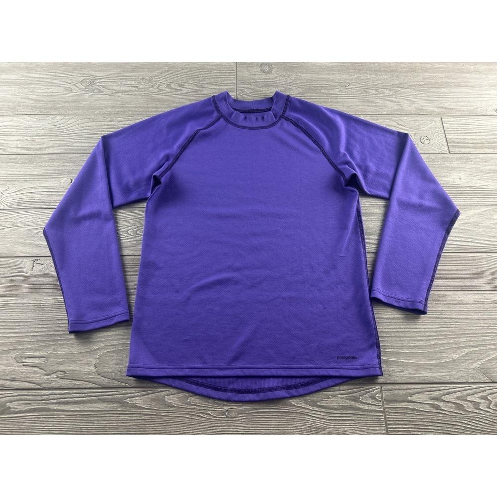 Patagonia Shirt Kids XL 14-16 Purple Capilene 3 Midweight Polartec Base Layer